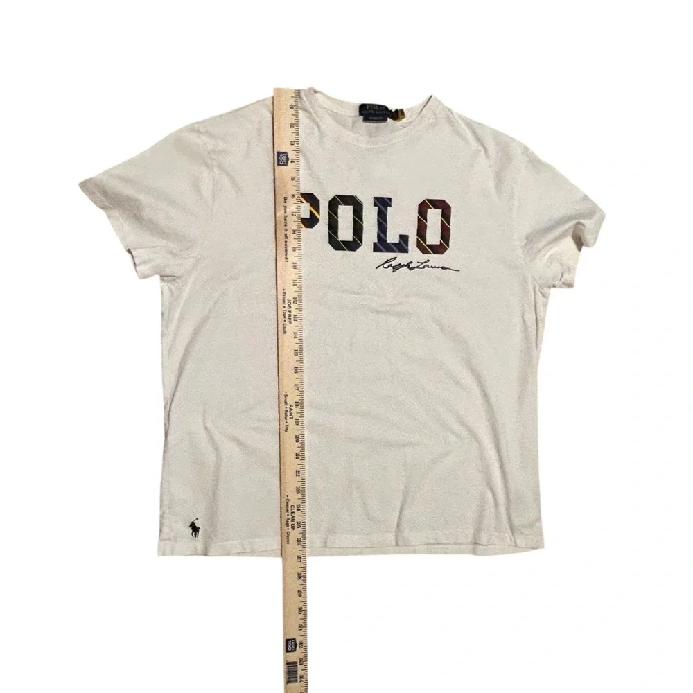 Polo Ralph Lauren Classic Fit Logo Jersey Tee White Size Large Short Sleeve